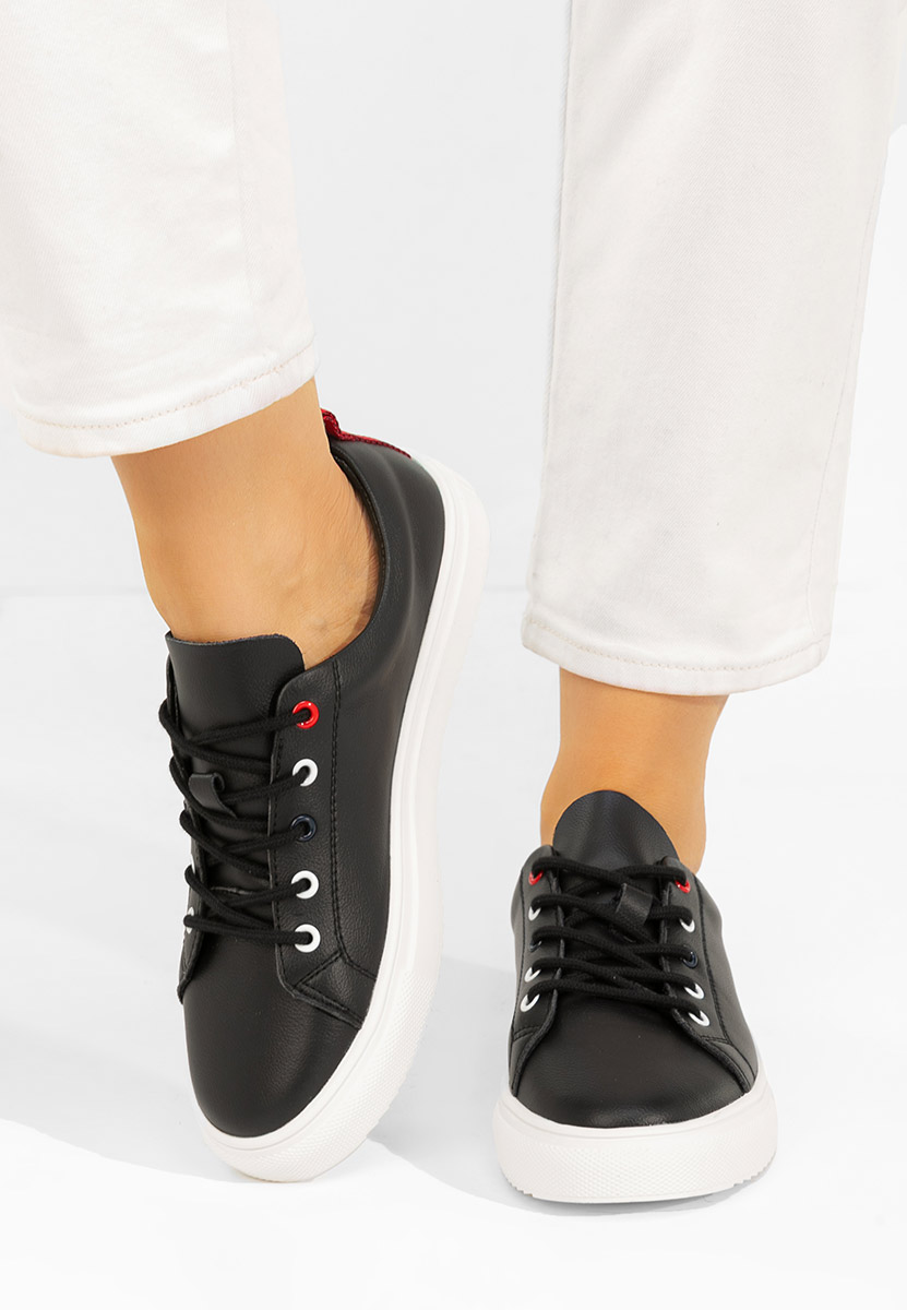 Ежедневни обувки естествена кожа Cataleia черни