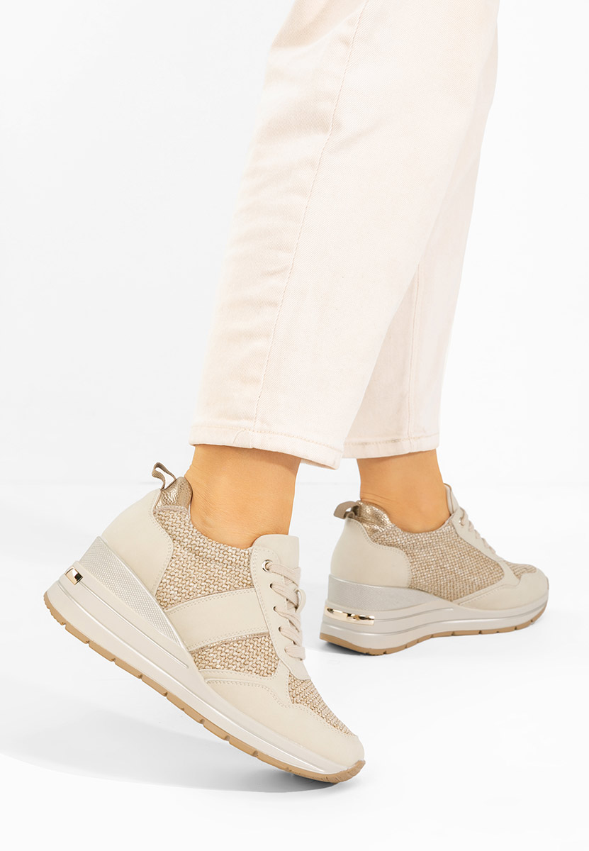 Cникърси на платформа Izadora бежов