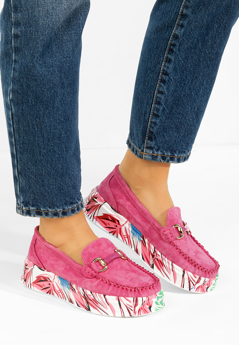 Дамски мокасини естествена кожа Tanielia фуджия