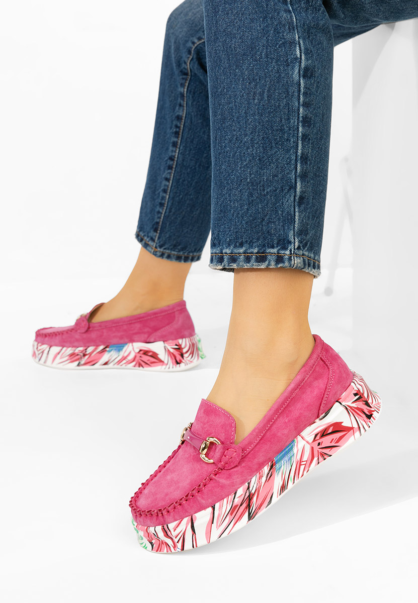 Дамски мокасини естествена кожа Tanielia фуджия