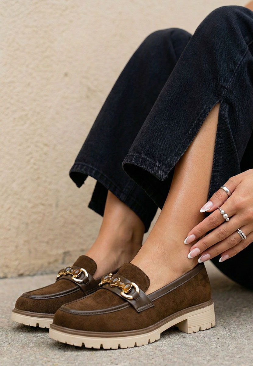 Дамски мокасини Amberlin кафяв