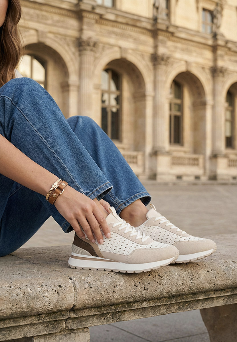 Дамски сникърси Zenada бежов