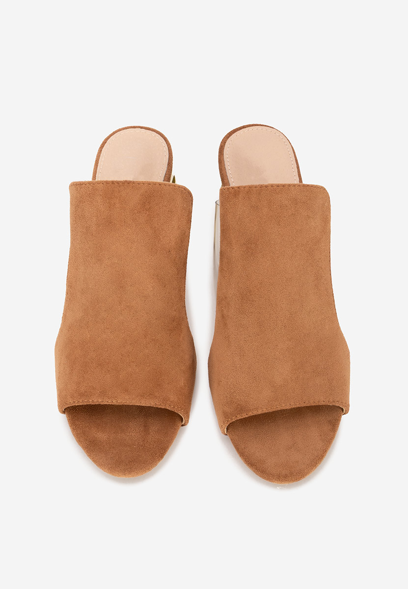 Чехли на ток Floriana V2 кафяв