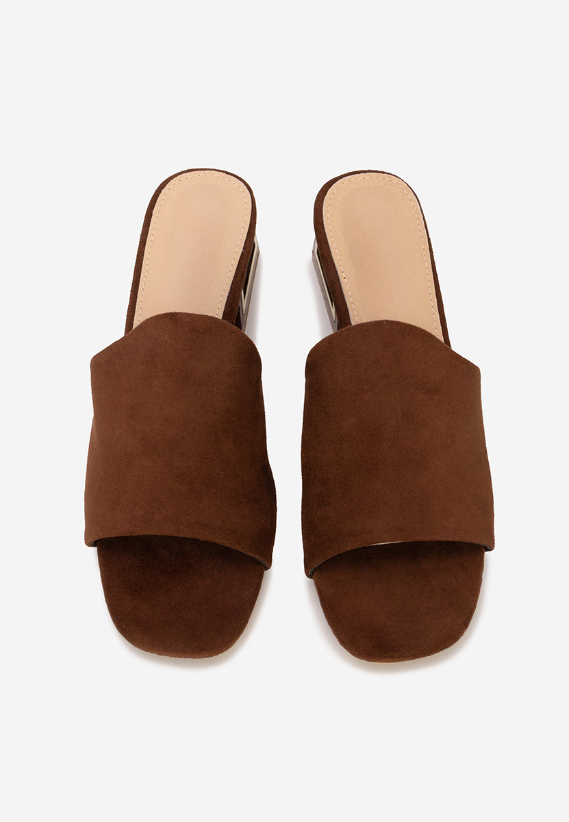 Чехли на ток Alesandria V2 кафяв