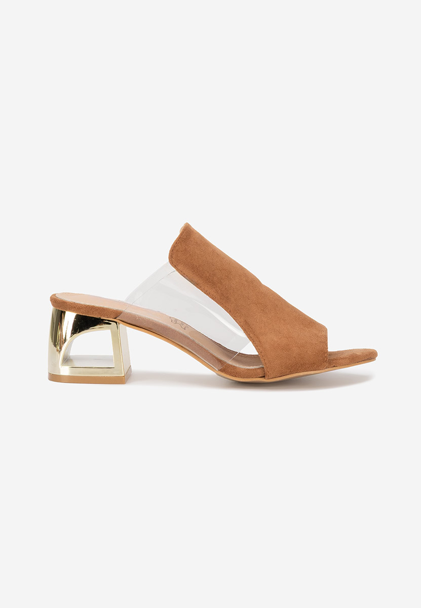 Чехли на ток Floriana V2 кафяв