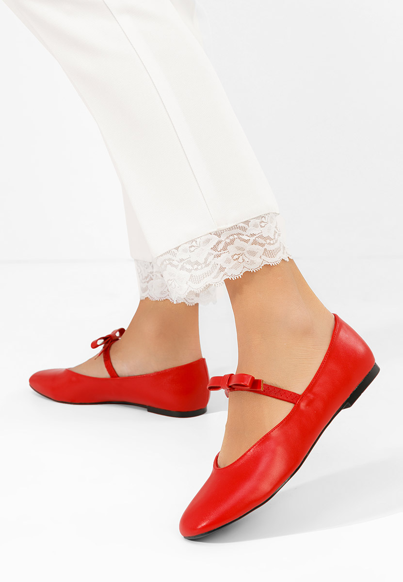 Дамски балерини Iviona червен