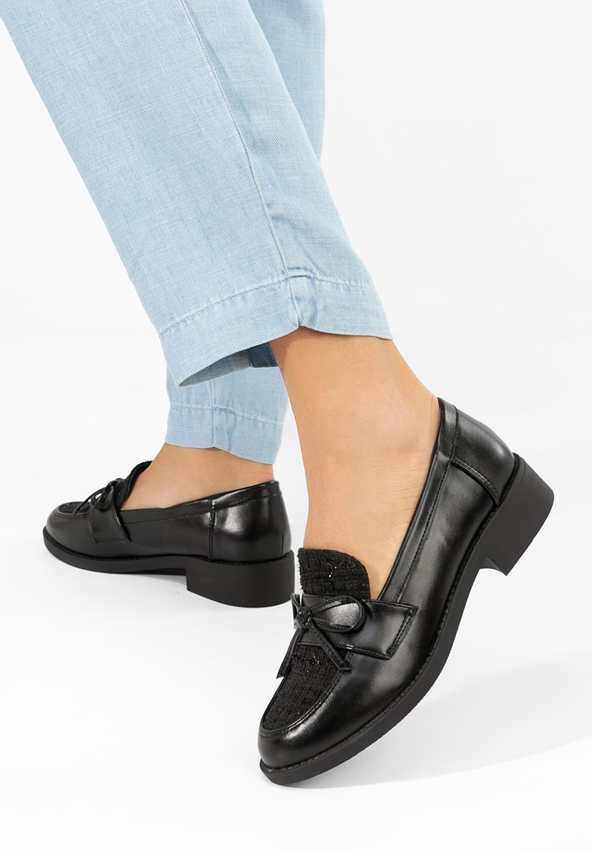 Дамски мокасини Aliera черни