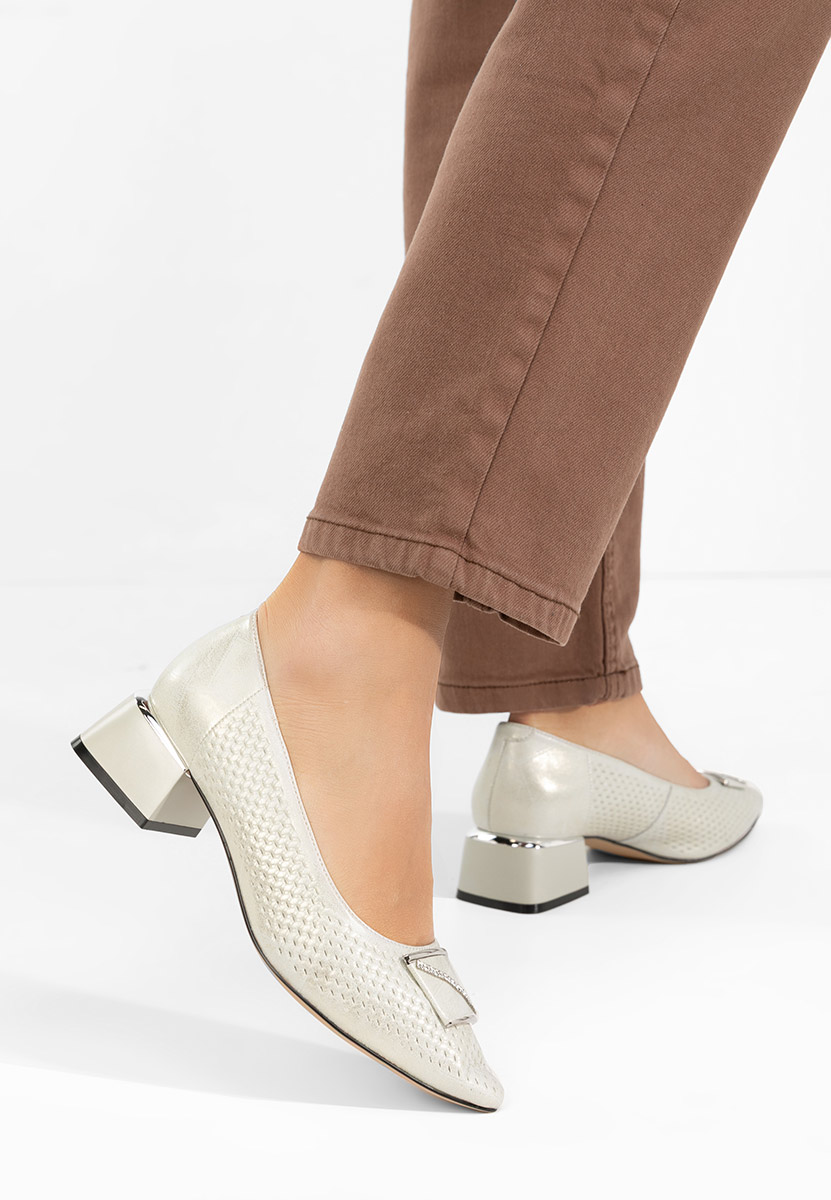 Oбувки с дебел ток Jennie сив