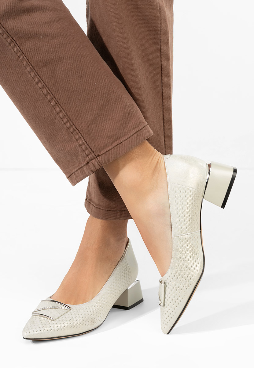 Oбувки с дебел ток Jennie сив