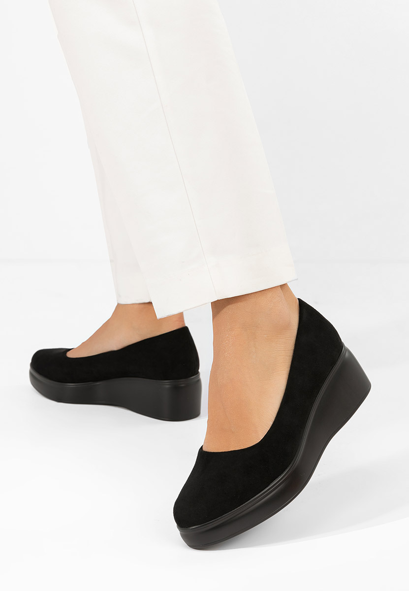 Обувки на платформа Friderika черни