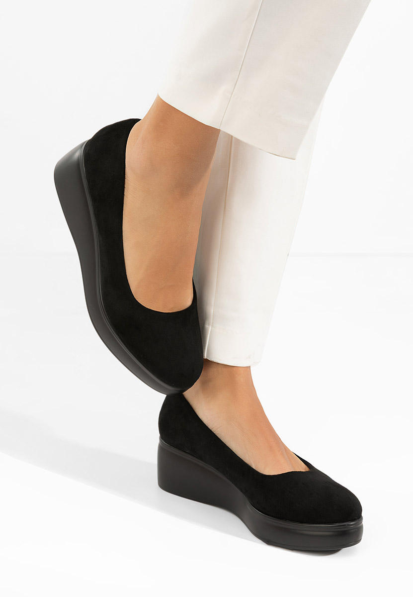 Обувки на платформа Friderika черни