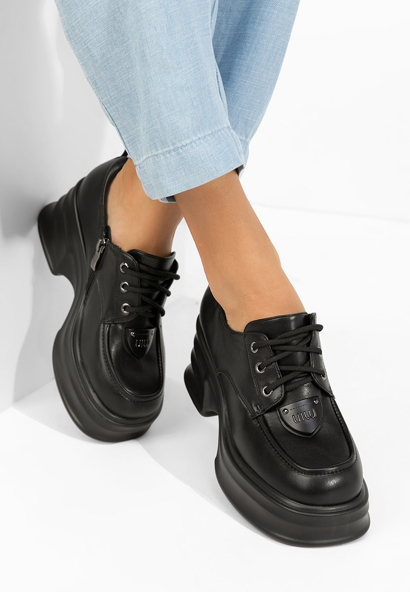 Mокасини на платформа Adnana черни