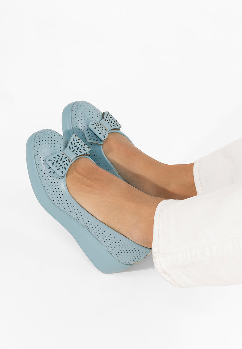 Обувки на платформа Latefa син