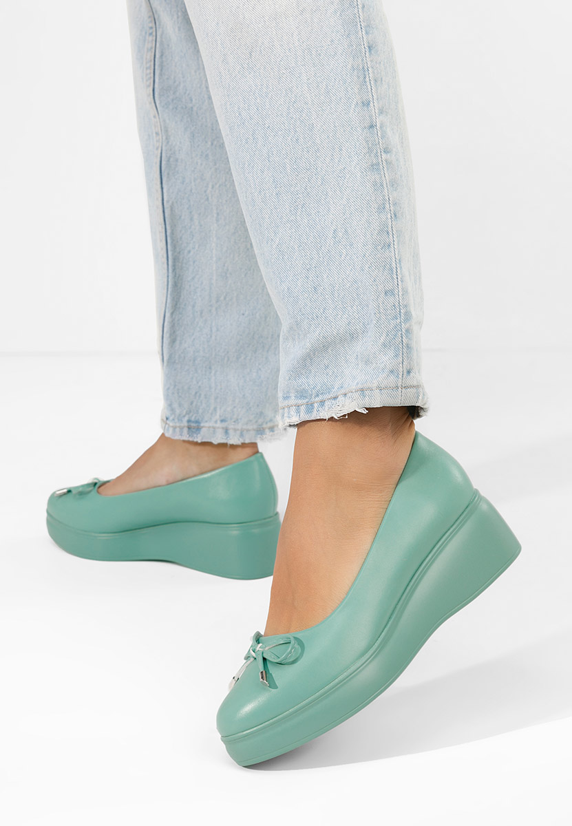 Обувки на платформа Olmaria зелен