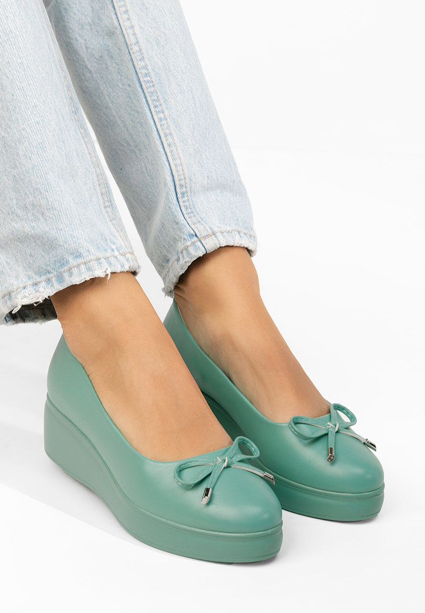 Обувки на платформа Olmaria зелен