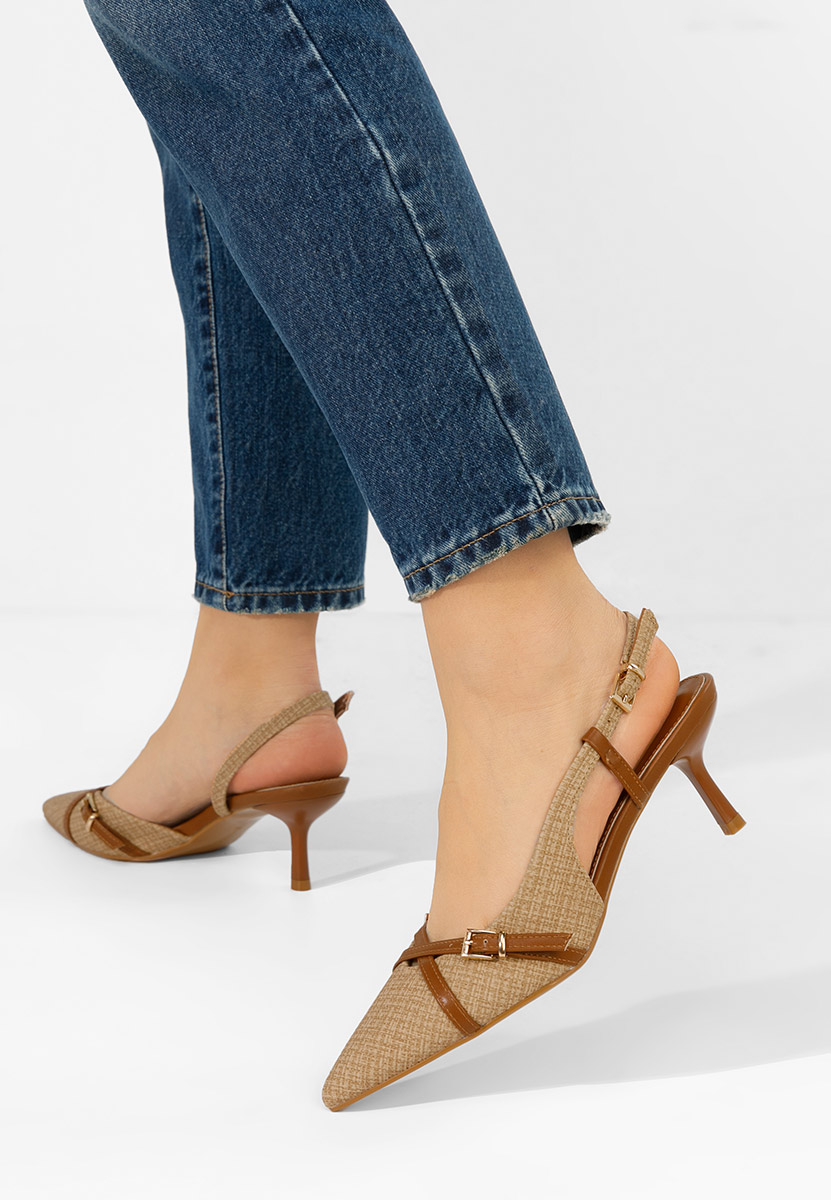 Обувки на ток Ofeliana каки