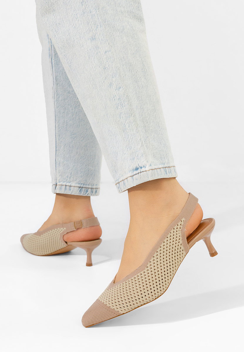 Обувки на ток Jimenia бежов