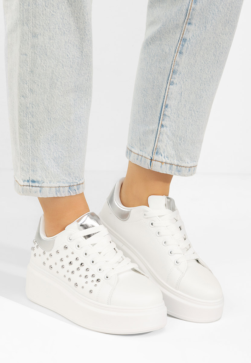 Cникърси на платформа Lindalia V2 бели
