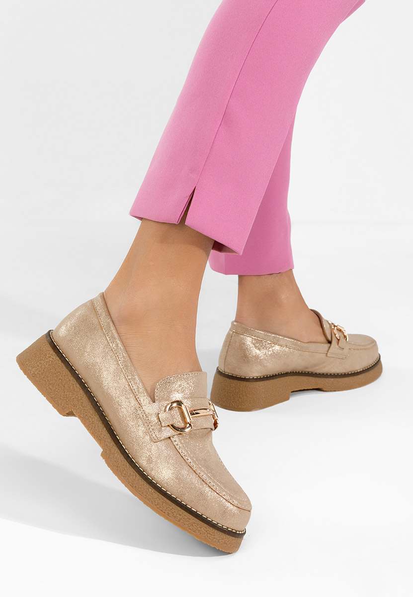Дамски мокасини Ylenia златен