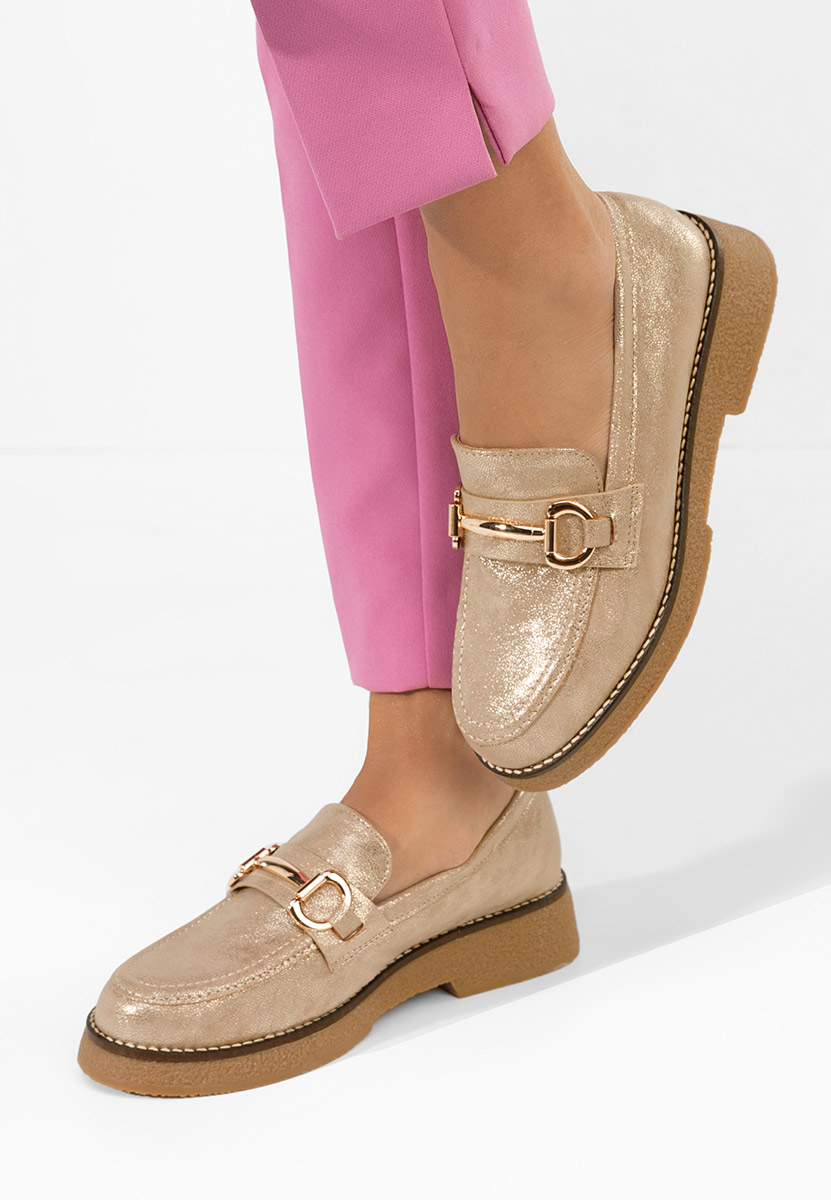 Дамски мокасини Ylenia златен