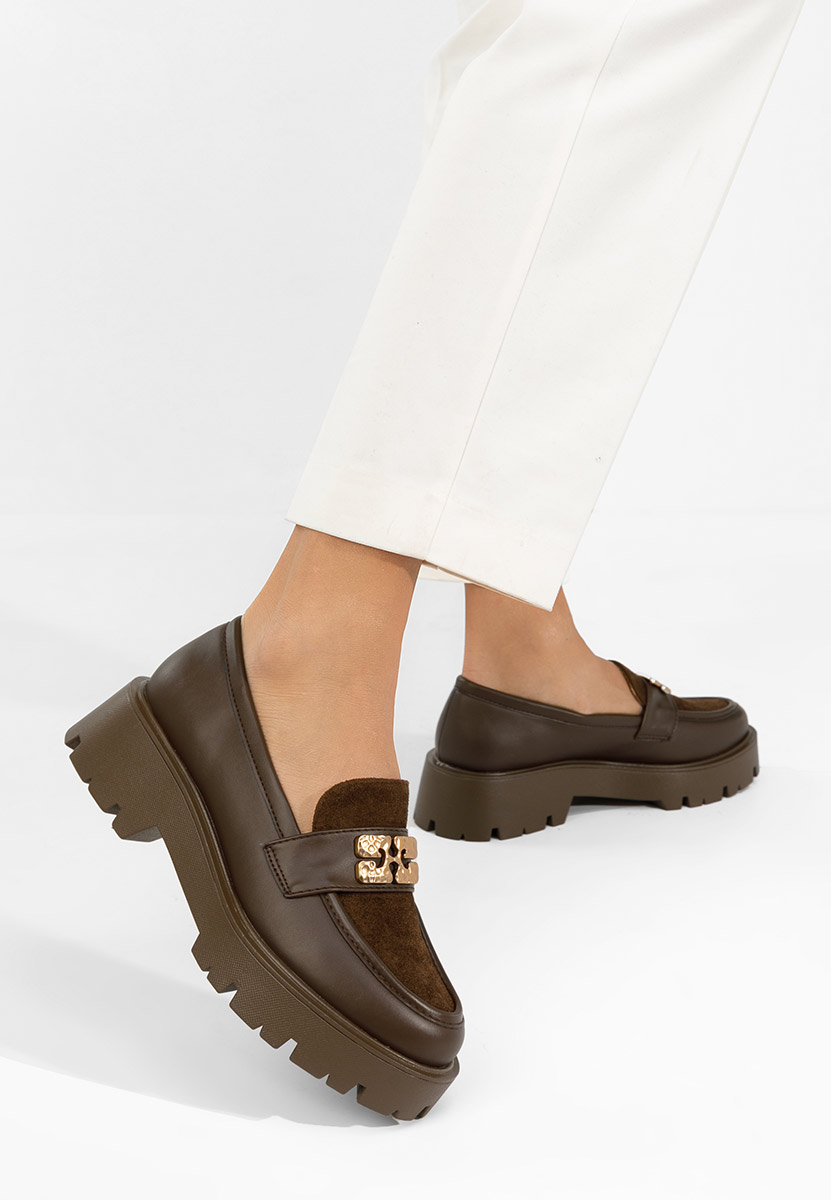 Дамски мокасини Karamela кафяв