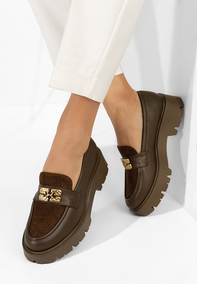 Дамски мокасини Karamela кафяв