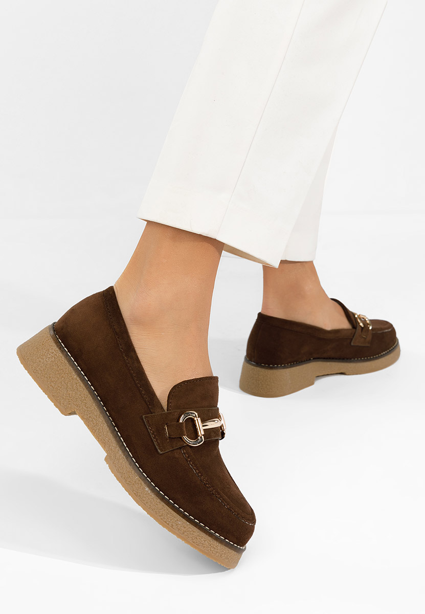 Дамски мокасини Ylenia кафяв