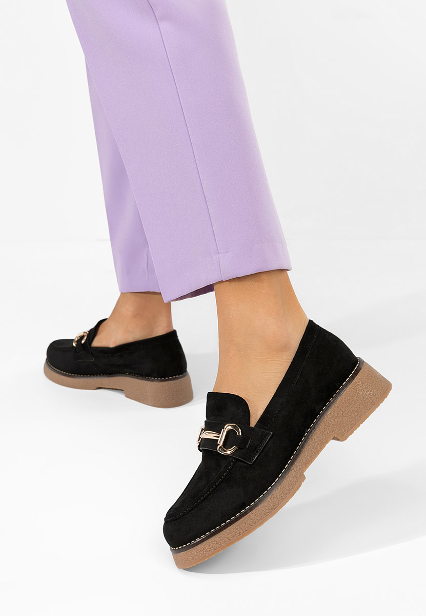 Дамски мокасини Ylenia черни