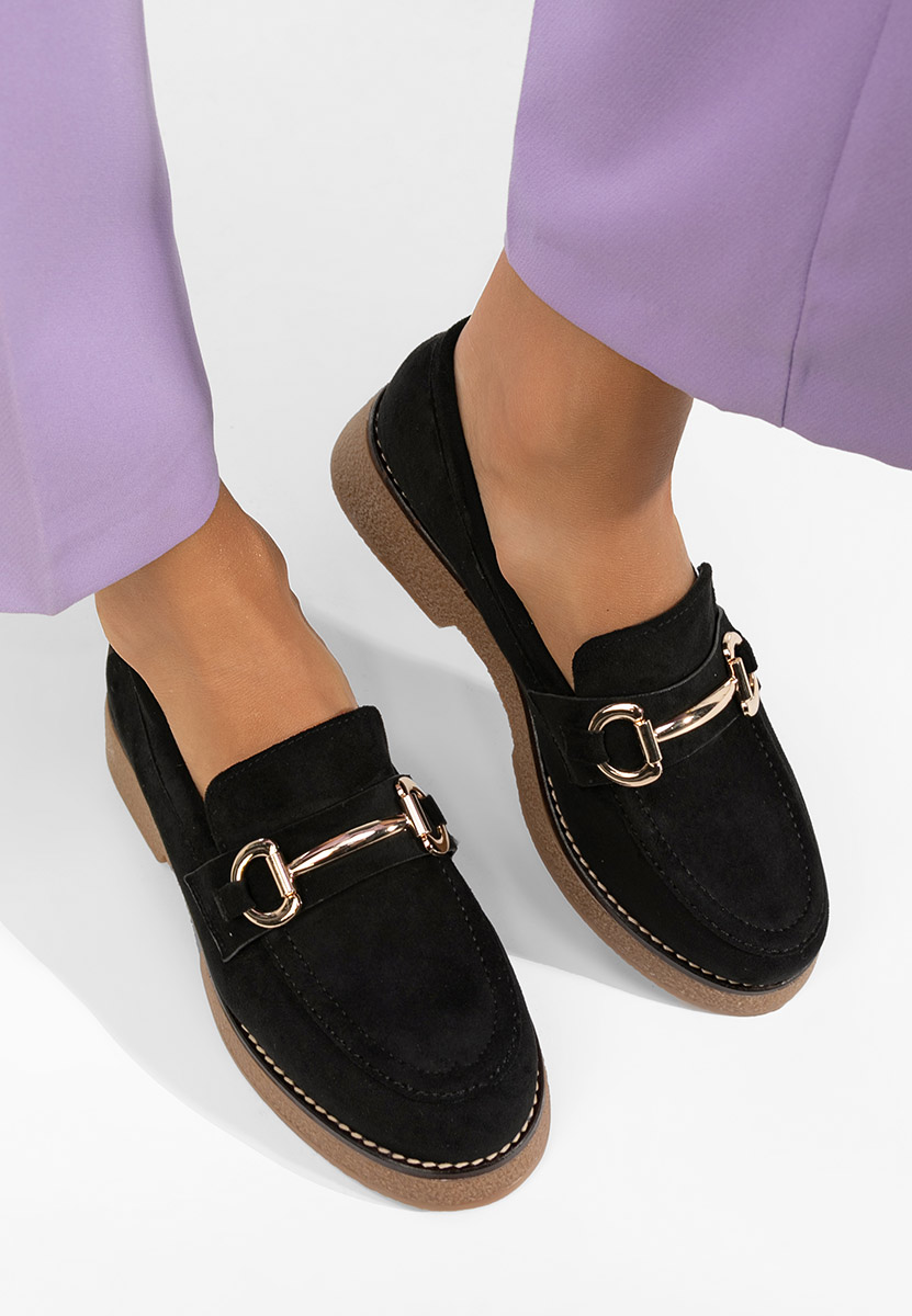 Дамски мокасини Ylenia черни