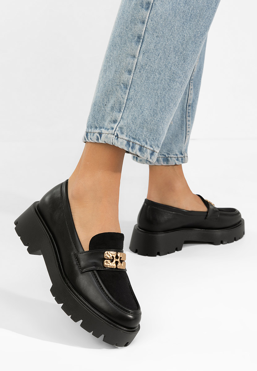 Дамски мокасини Karamela черни