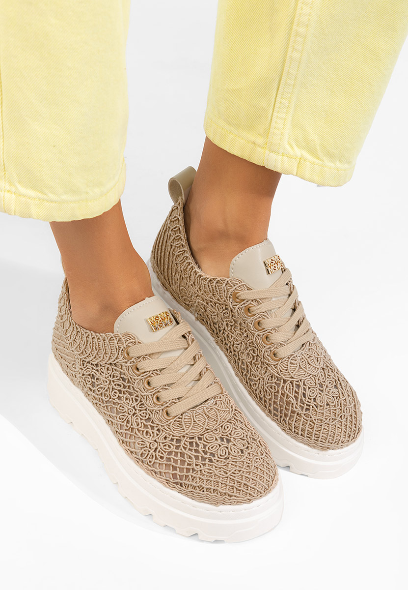 Cникърси на платформа Rossela каки