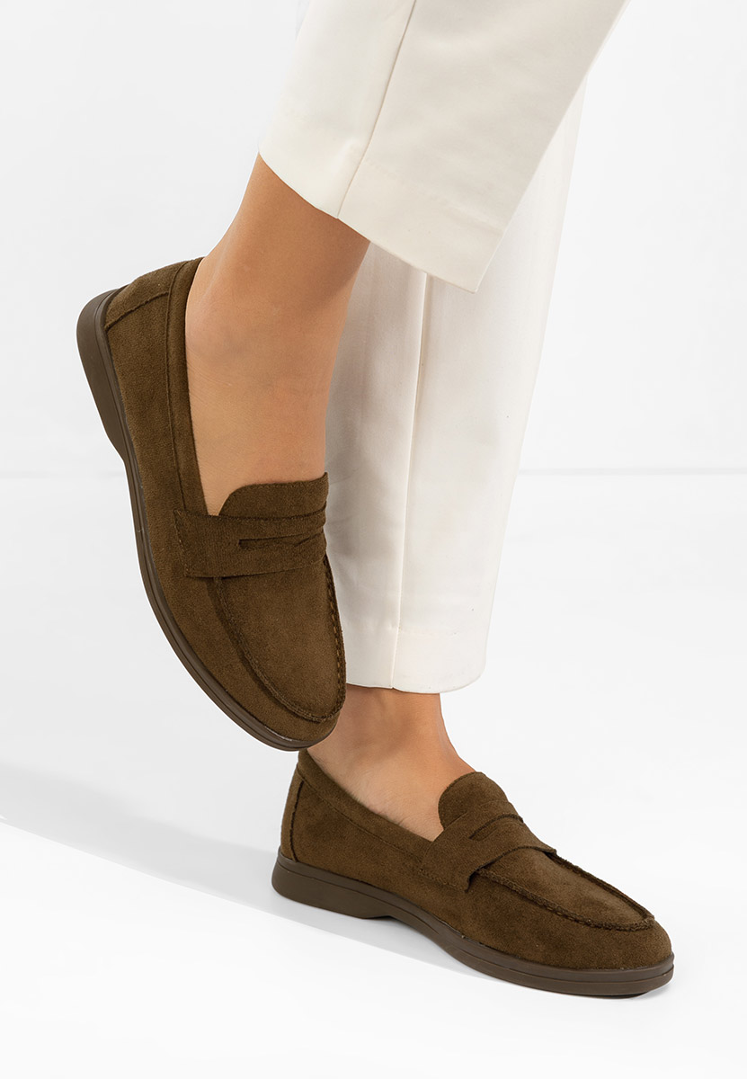 Дамски мокасини Hesika кафяв