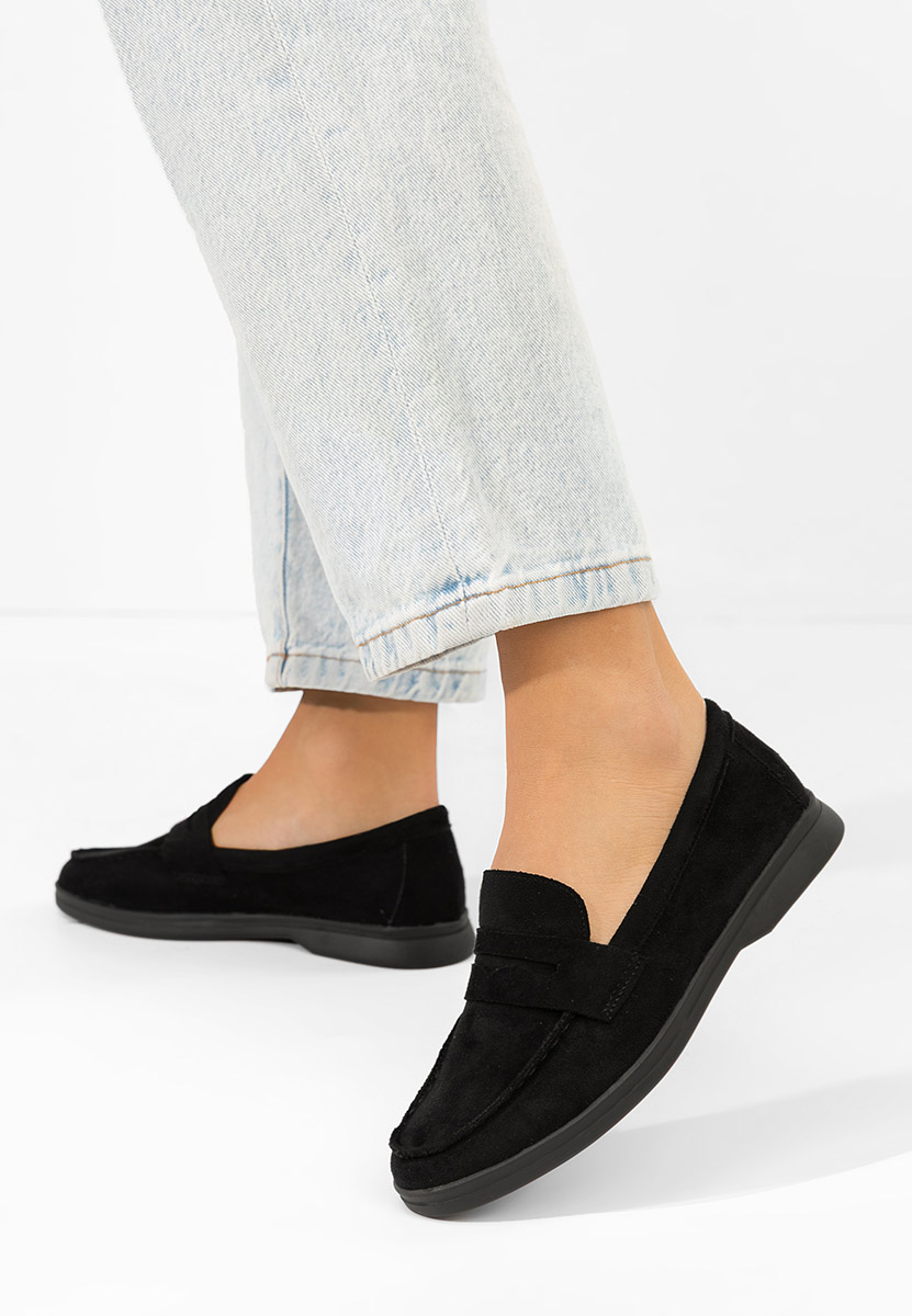 Дамски мокасини Hesika черни