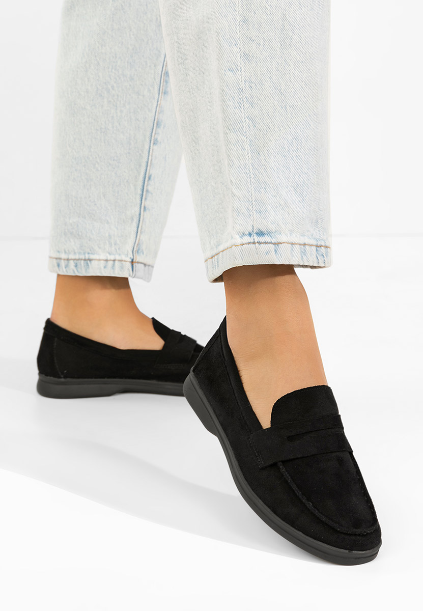 Дамски мокасини Hesika черни