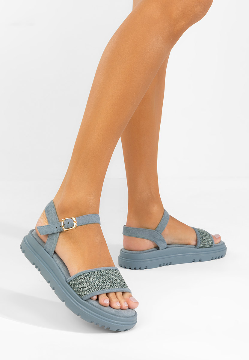 Сандали на платформа Donetia син