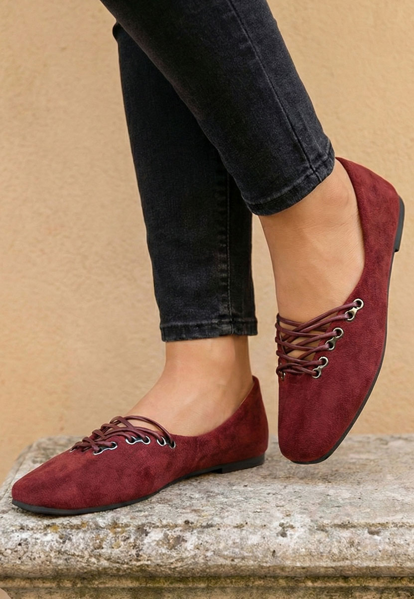 Дамски балерини Carela червен