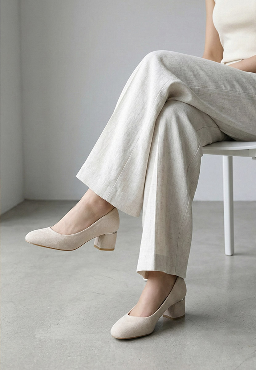 Oбувки с дебел ток бежов Cabrilia