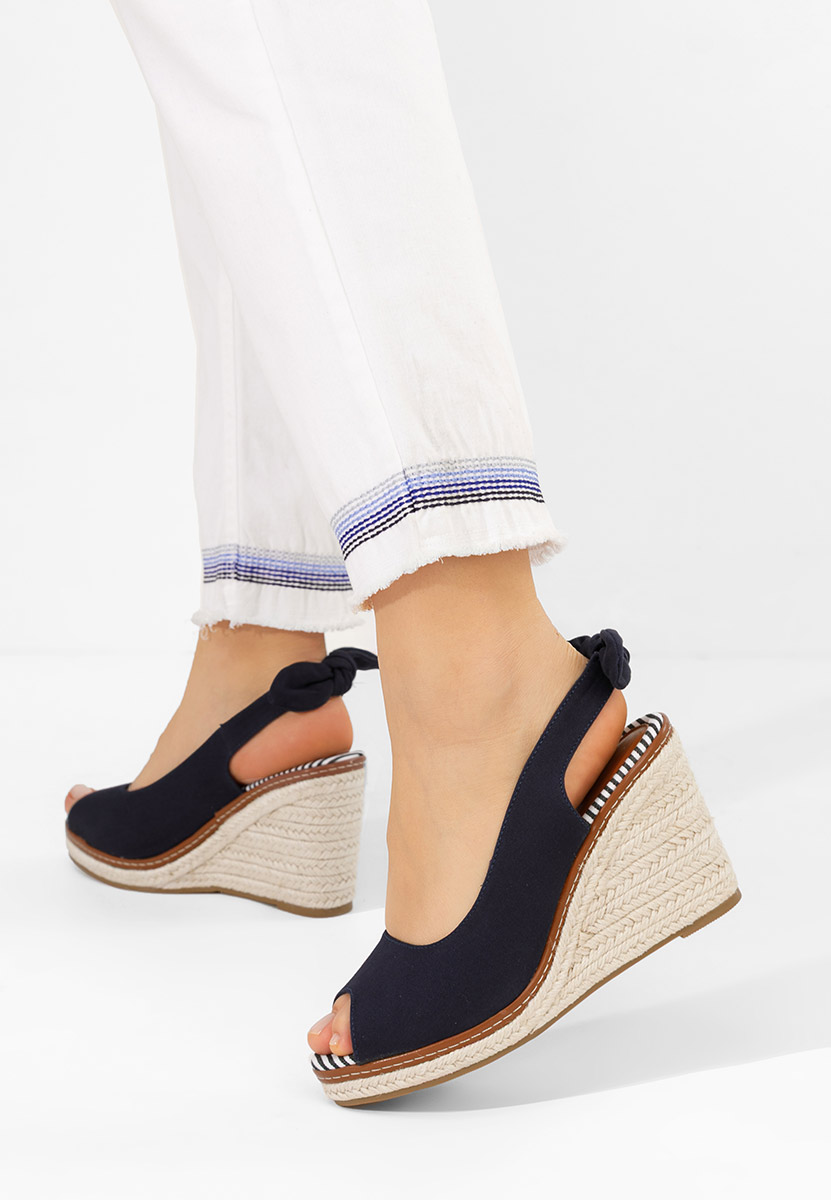 Сандали на платформа Cyerra военно син