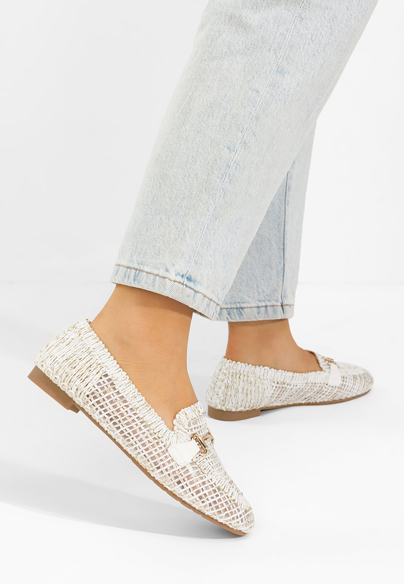 Дамски мокасини Cameilia бели