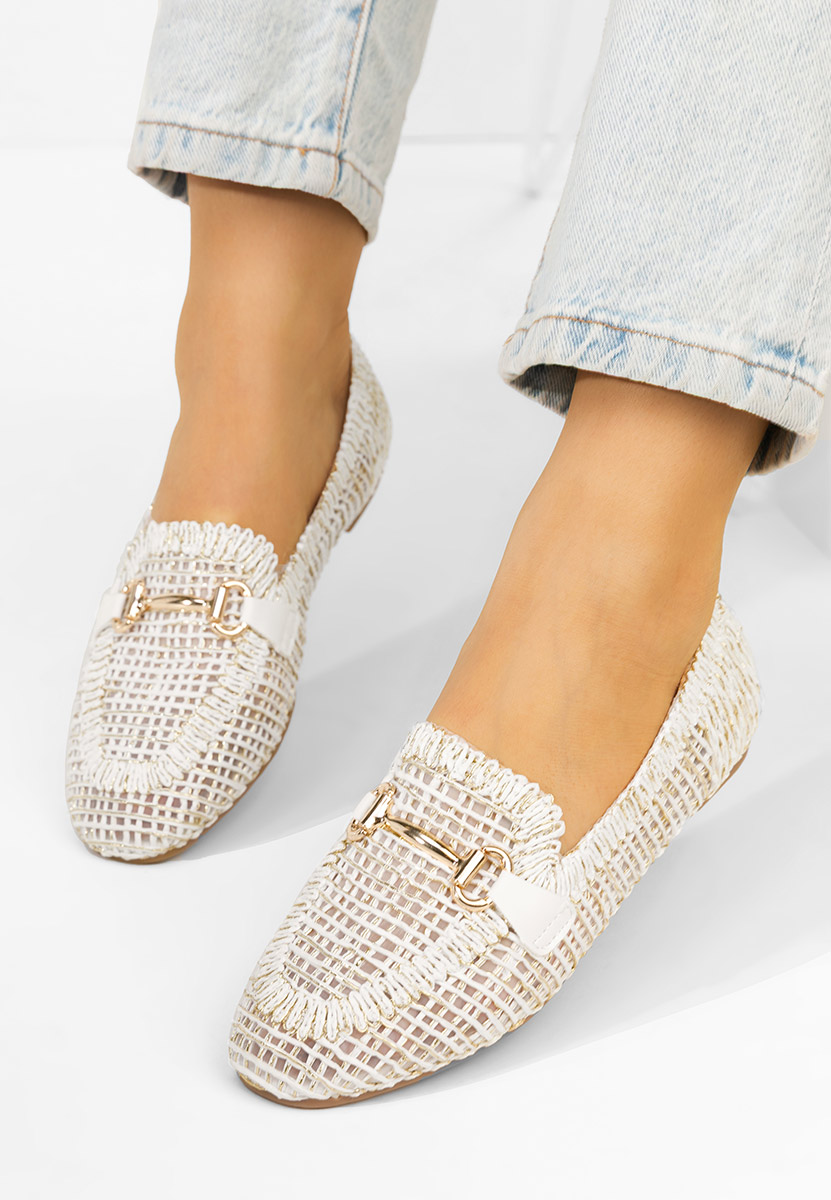 Дамски мокасини Cameilia бели