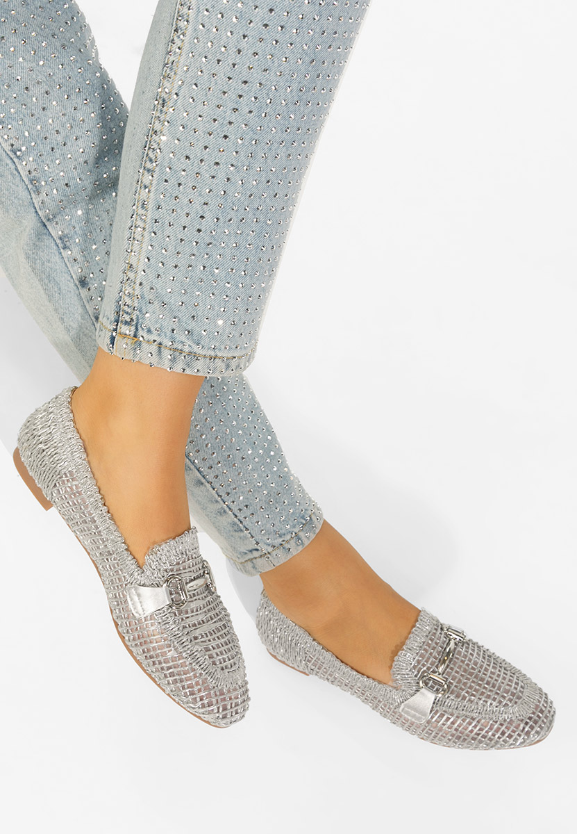 Дамски мокасини Cameilia сив