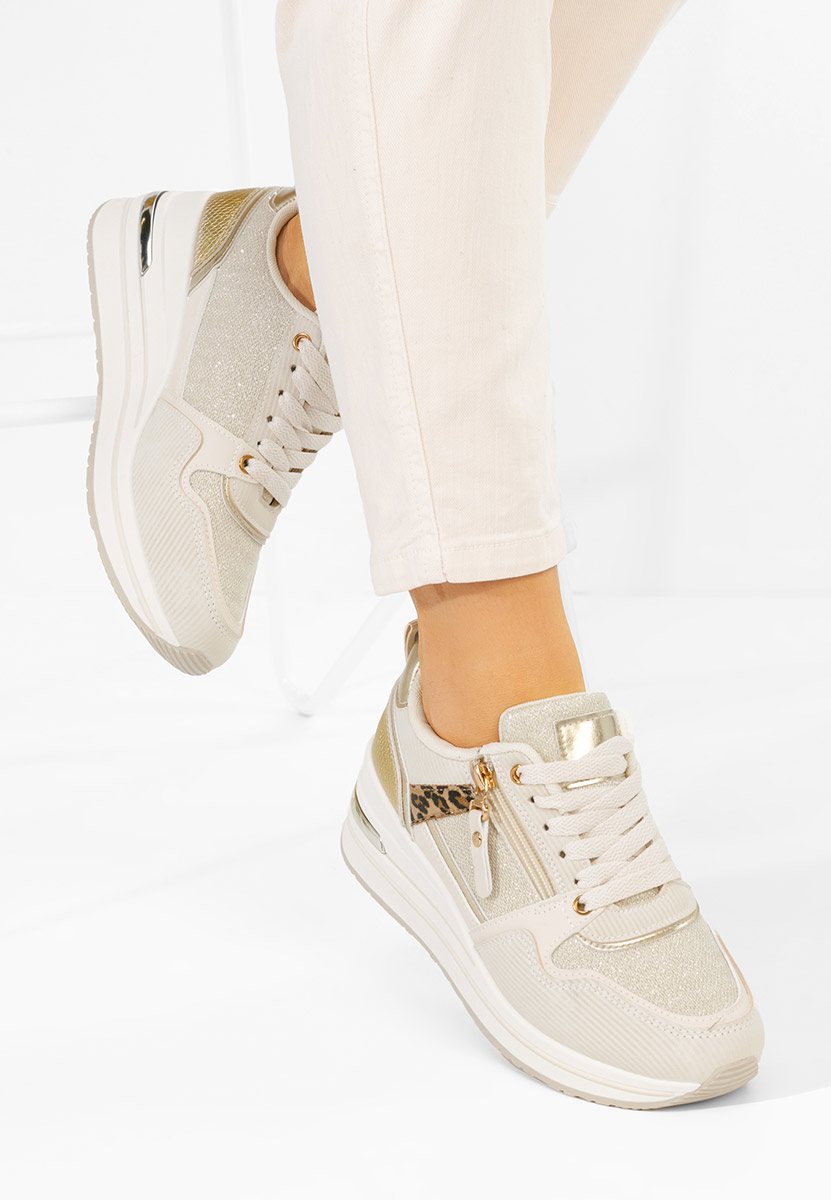 Cникърси на платформа Snuvira бежов