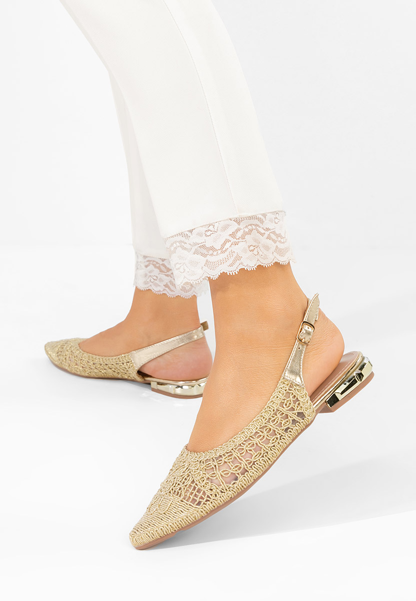 Дамски балерини Kapia златен