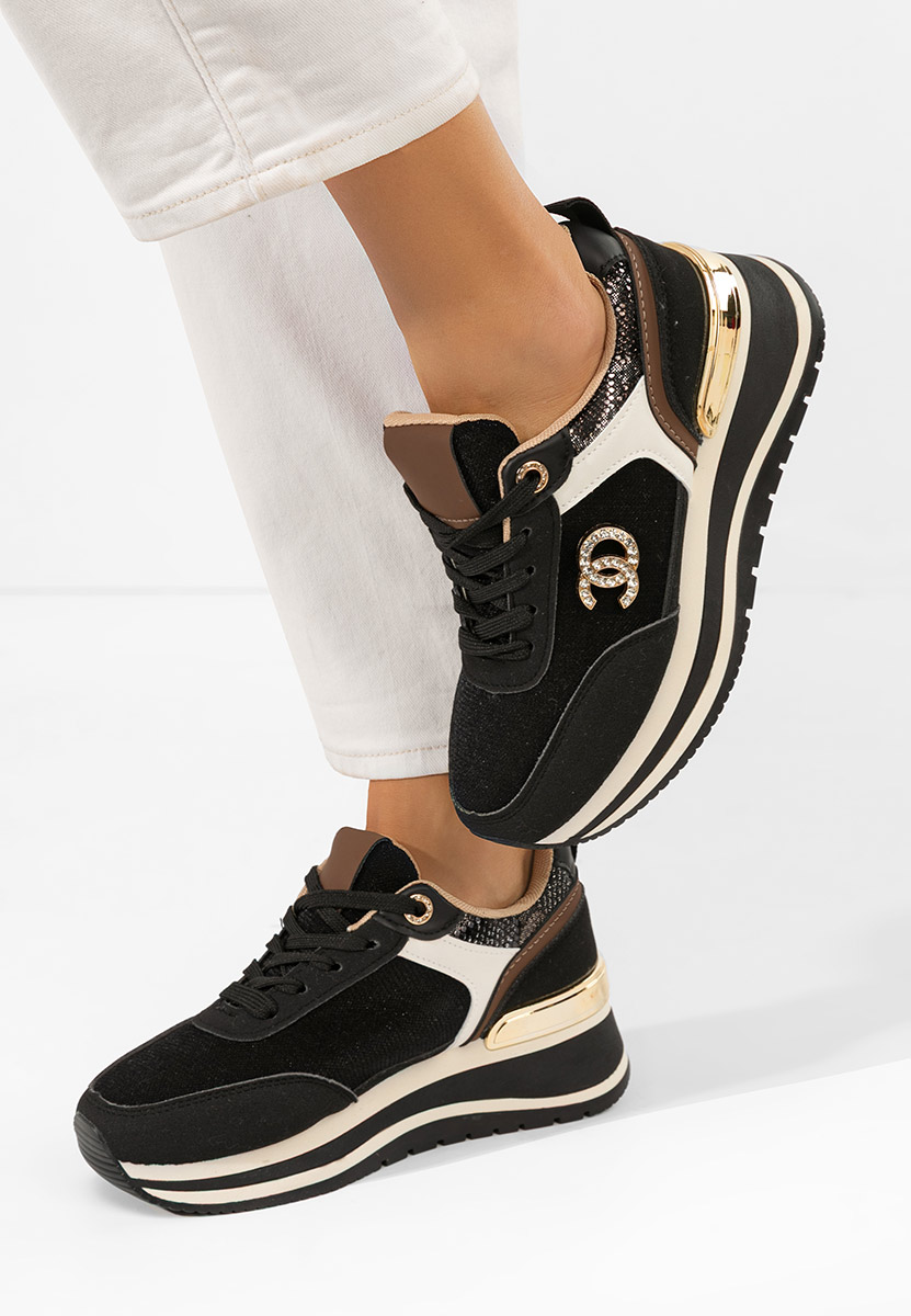 Cникърси на платформа Liliza черни