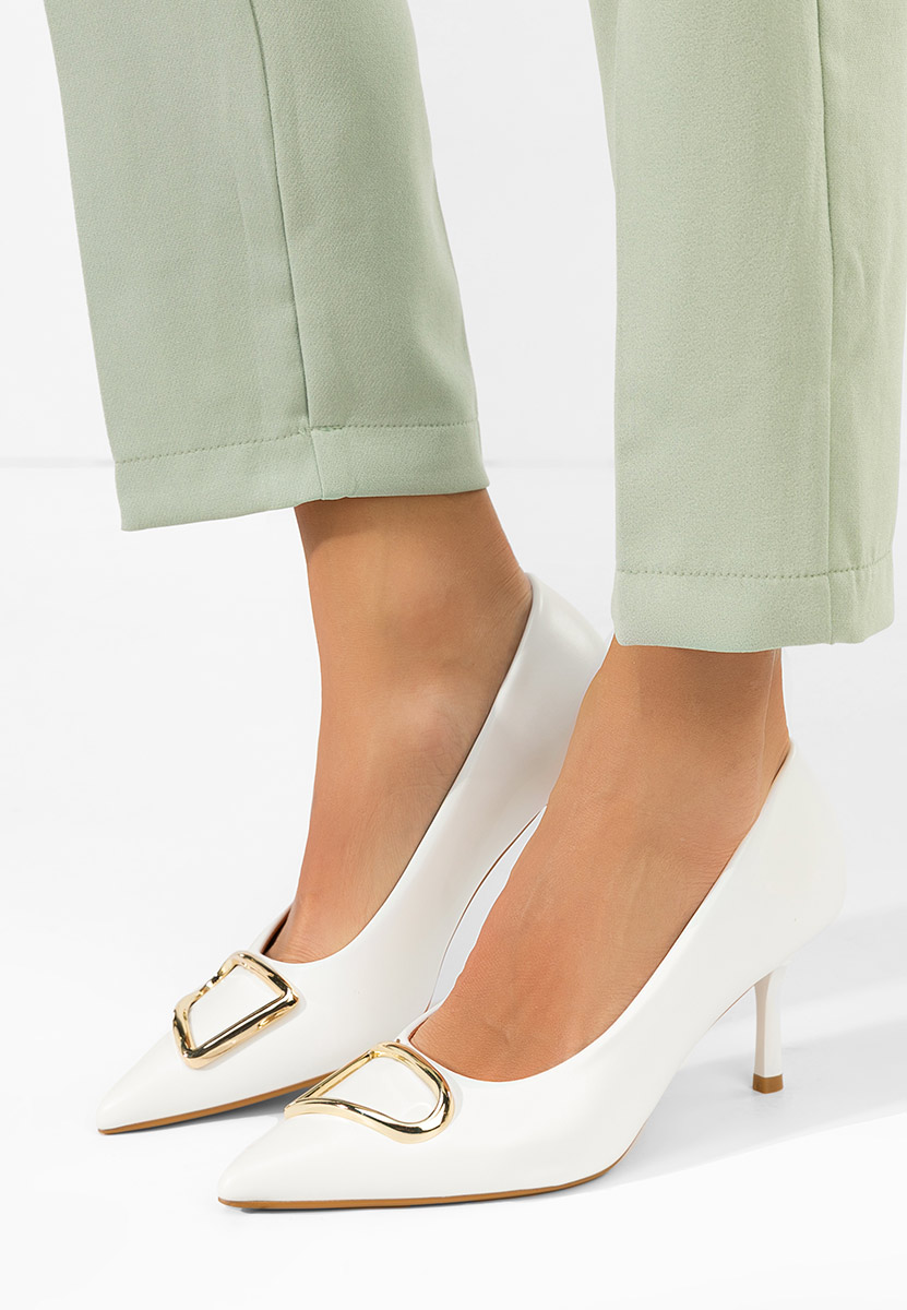 Обувки стилето Cecinia бели