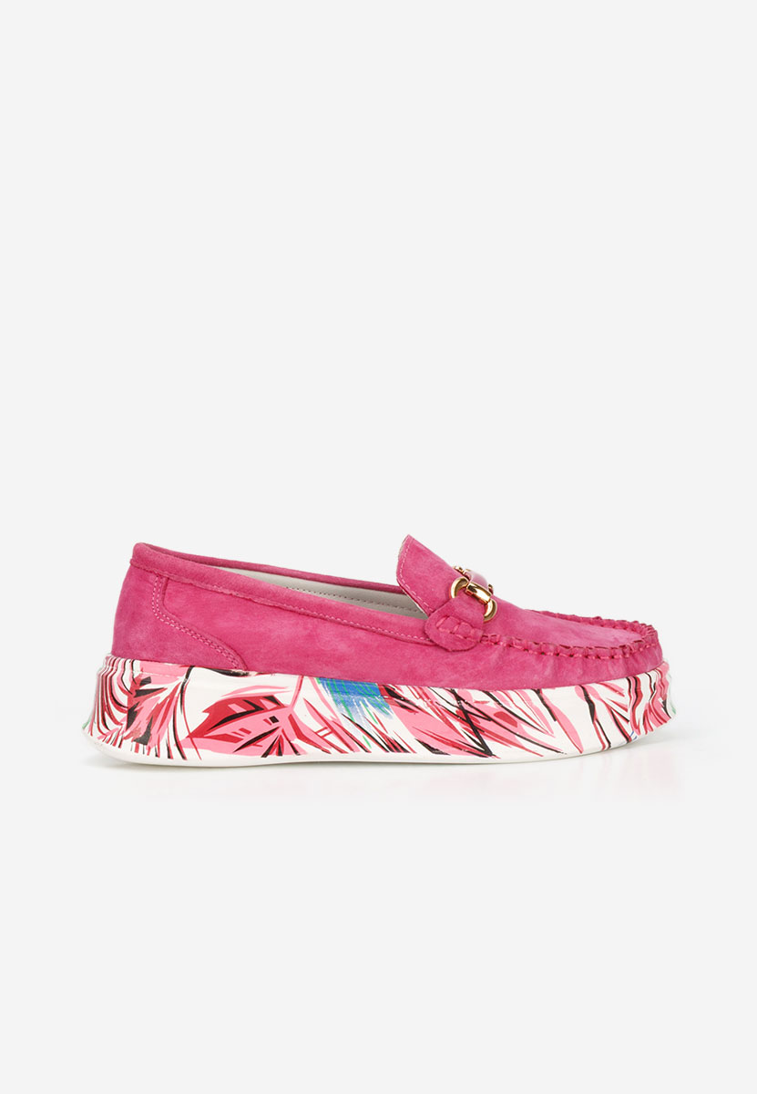 Дамски мокасини естествена кожа Tanielia фуджия