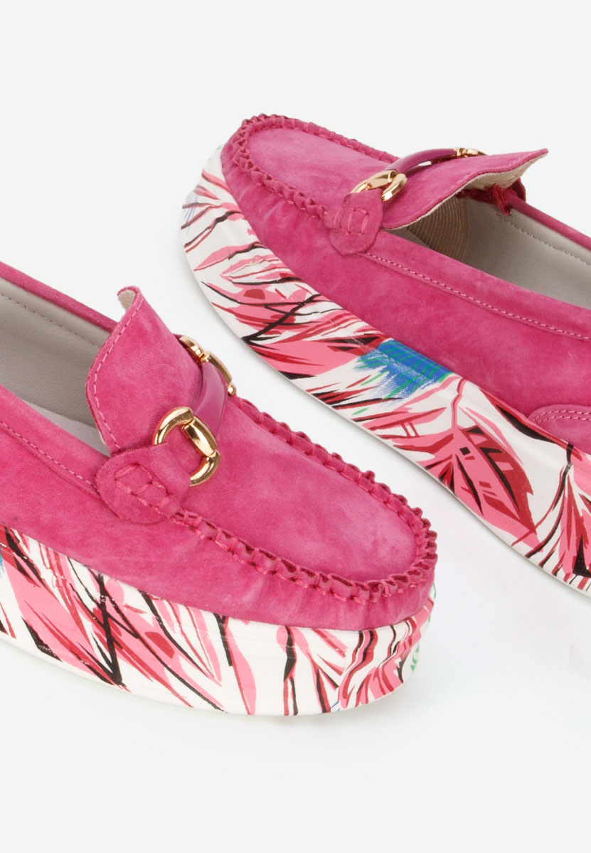 Дамски мокасини естествена кожа Tanielia фуджия