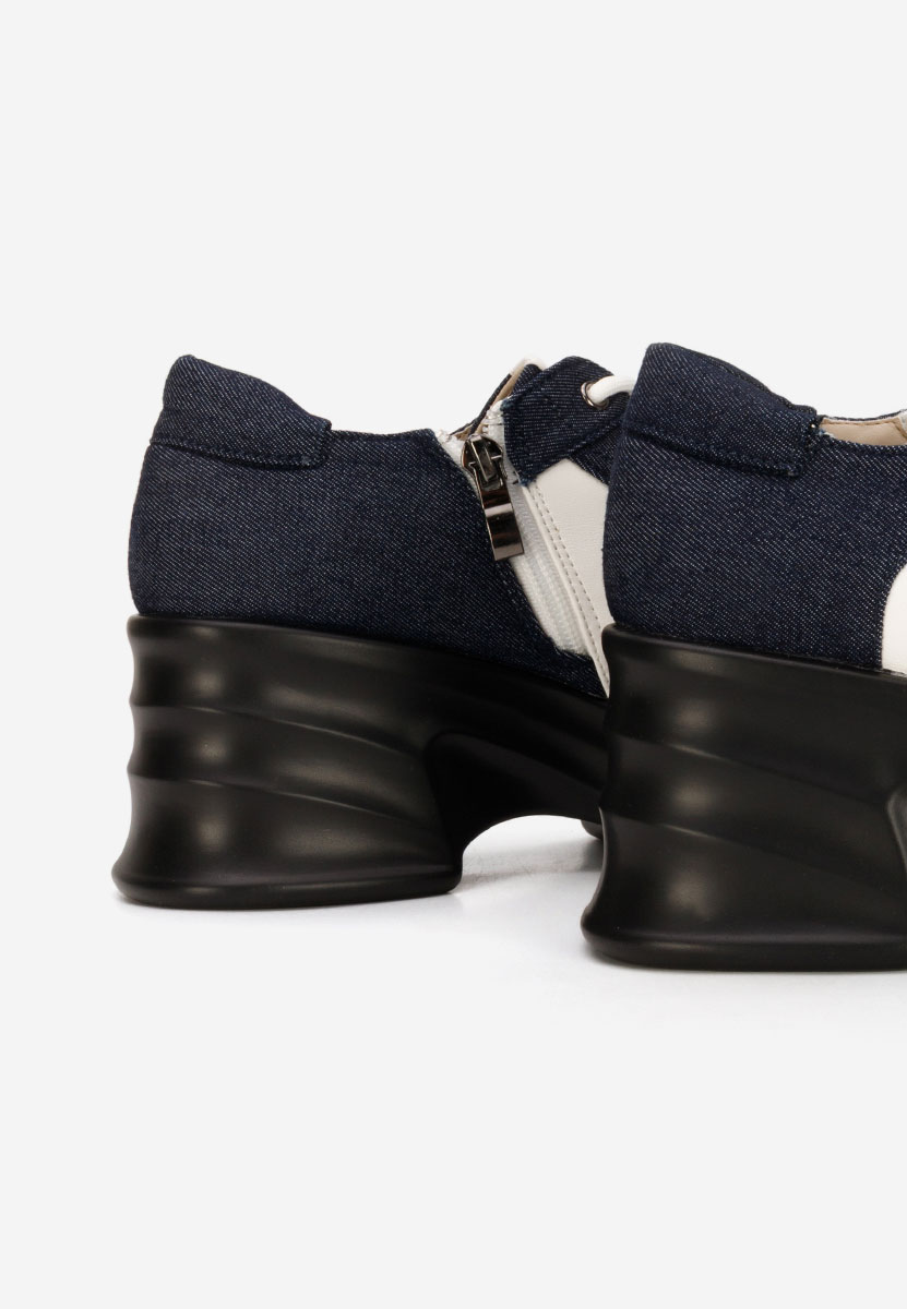 Mокасини на платформа Manilla бели