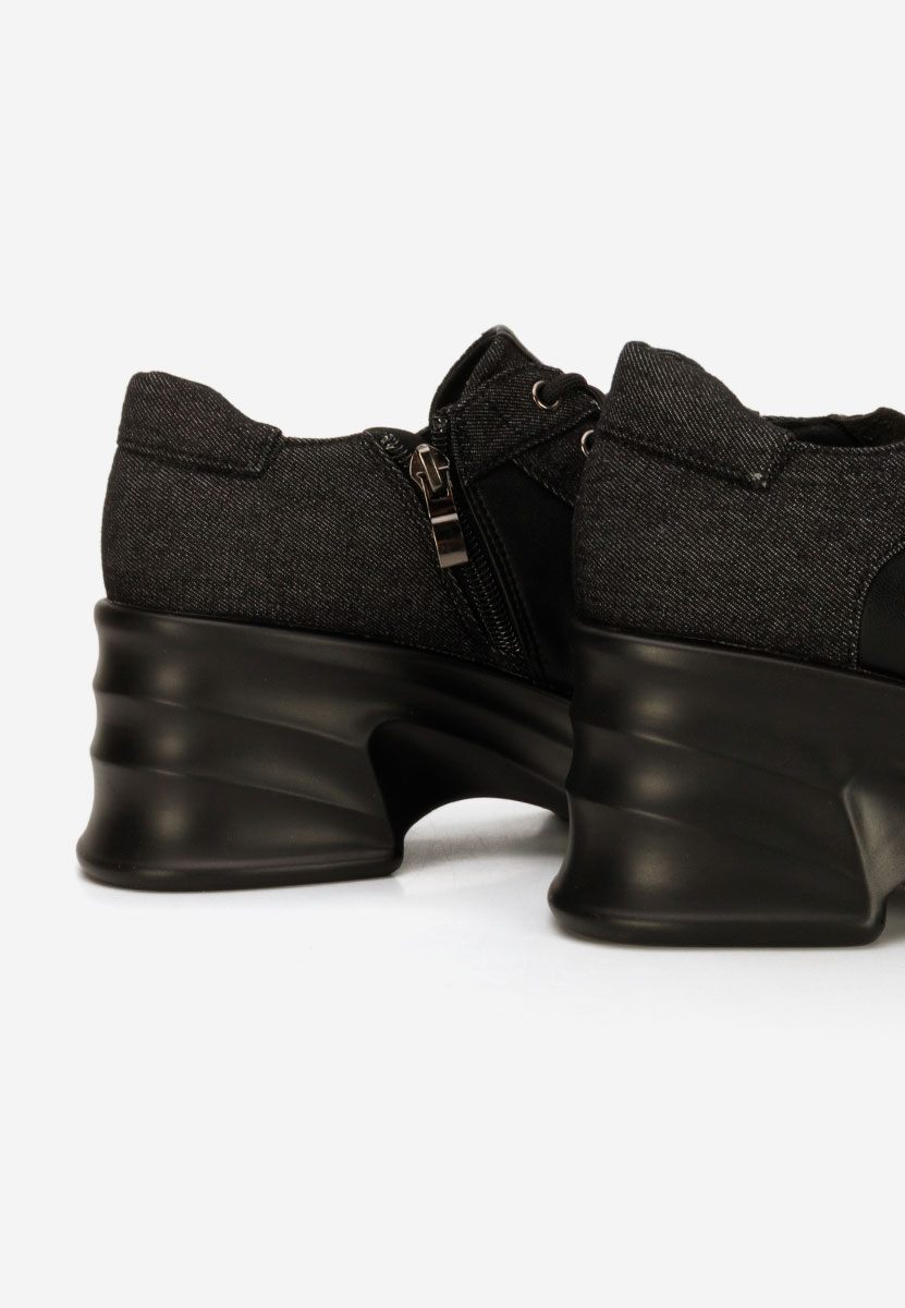 Mокасини на платформа Manilla черни