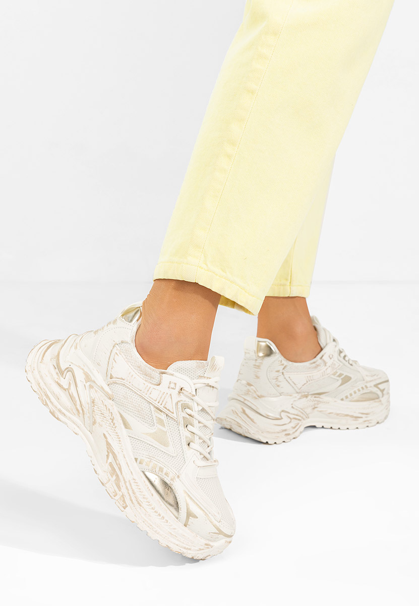 Cникърси на платформа Kellee бежов